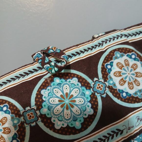 Vera Bradley Java Blue Tote Bag Purse Paisley Print Brown Blue Fabric Handbag - Picture 9 of 9